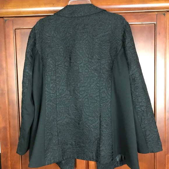 Coldwater Creek Shaped Plus Size W18 Lined Snap Button Black Jacket - Picture 3 of 7